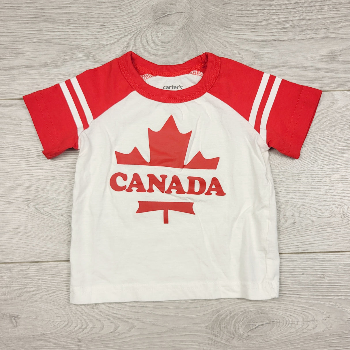 THNG21 - Carters white and red "Canada" t-shirt. Size 3 months