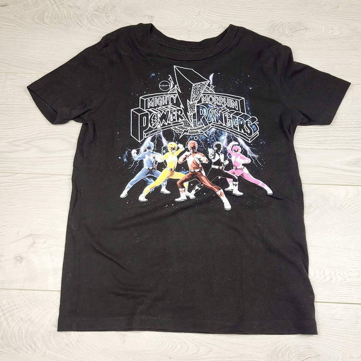 ATER1 - Black Power Rangers t-shirt. Size medium (8ish)