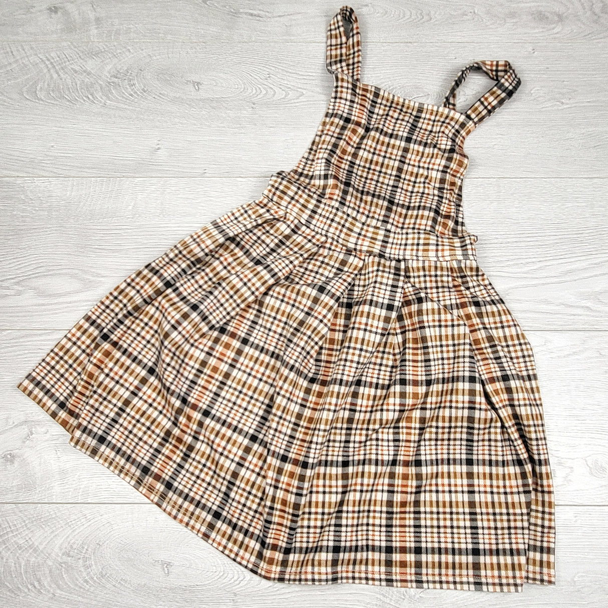 JLSN2 - Beautees plaid pinafore dress. Size 7/8