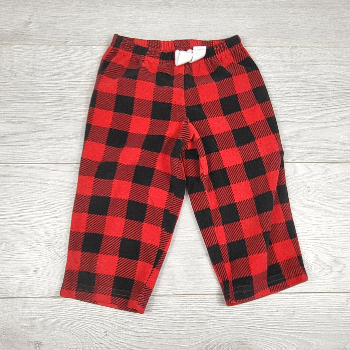 RZA1 - Carters buffalo plaid fleece pants. Size 18 months