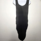 KHEN3 - Pea in a Pod black sleeveless matenity dress with side ruching. Size 12