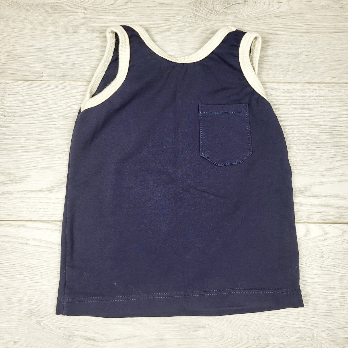 TSMP2 - Teddy Little Apparel navy handmade tank top. Size 2T