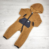 BMAC1 - Carhartt tan sherpa bunting suit. Size 12 months