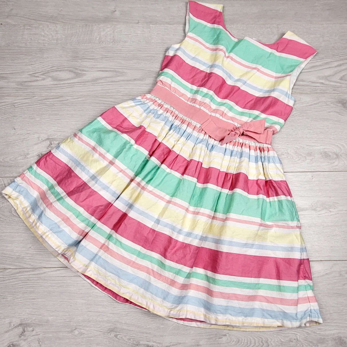 JLSN4 - Carters multi-striped special occasion dress. Size 7