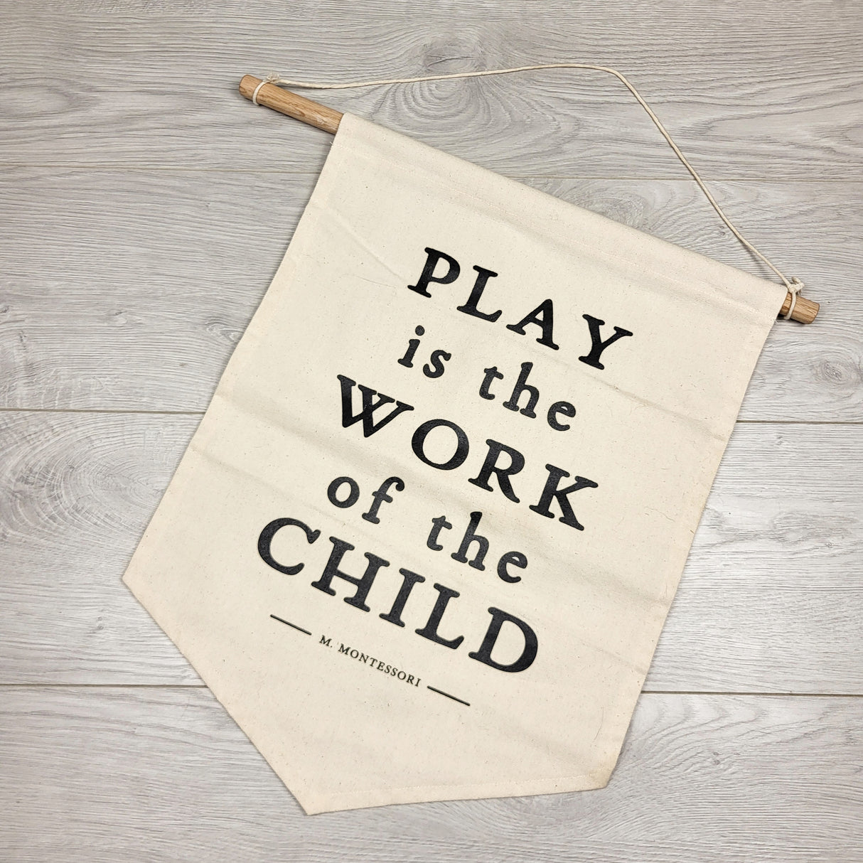 CCWD3 - Play is the work of the child wall hanging