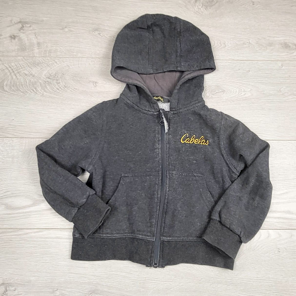 BMAC2  - Cabela's grey fleecy lined zip up hoodie. Size 3T