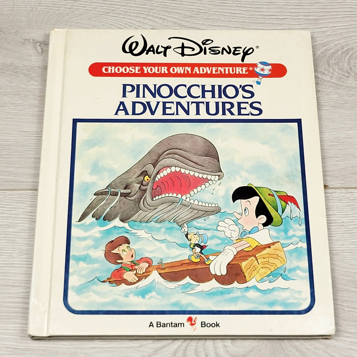 SPLT2 - Pinocchio's Adventures 1985 hardcover Disney Choose Your Own Adventure book.