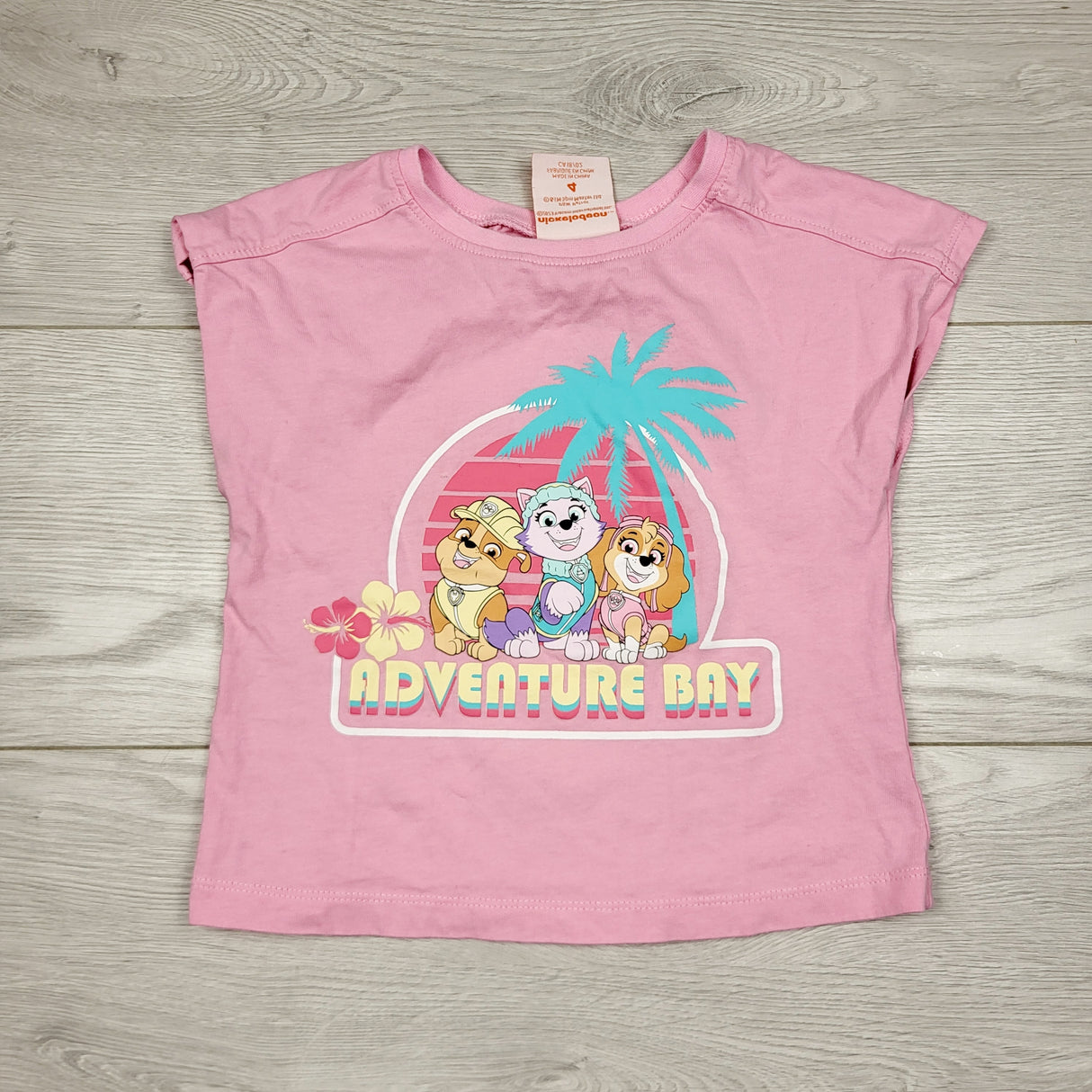 ALWS11 - Paw Patrol pink "Adventure Bay" t-shirt. Size 4T