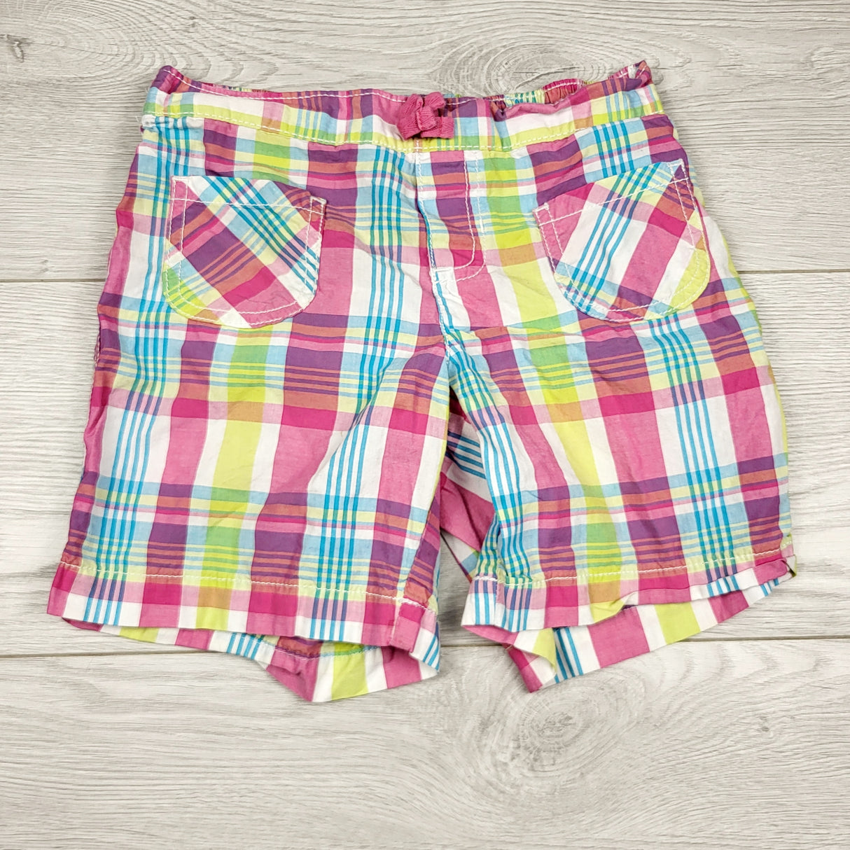 SPLT3 - Nevada pink plaid shorts. Size 7/8