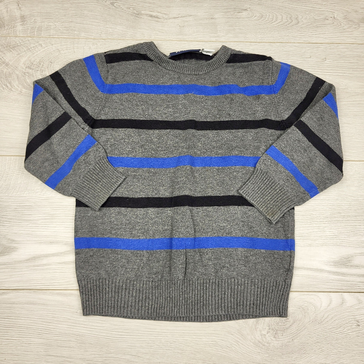 ULRT2 - Children's Place grey striped sweater. Size 3T