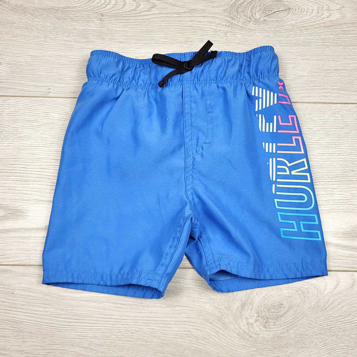 CCAM1 - Hurley blue mesh lined swim shorts. Size 2T