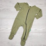 LUGE2 - Parade green zip up romper. Size 3-6 months