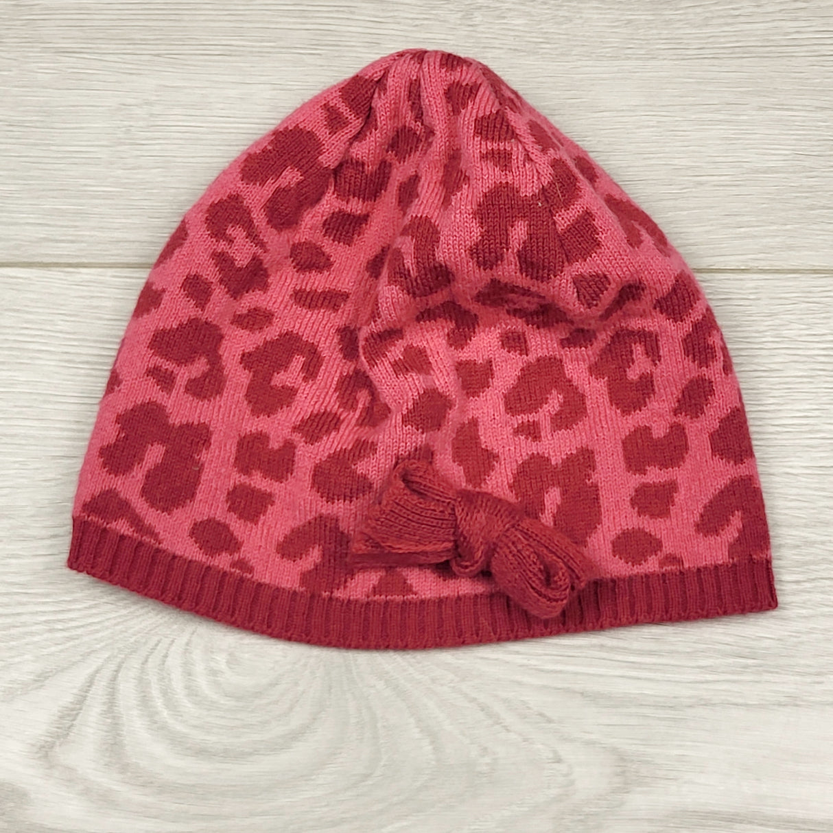 LUGE2 - Joe pink leopard print toque. Size 4/5T