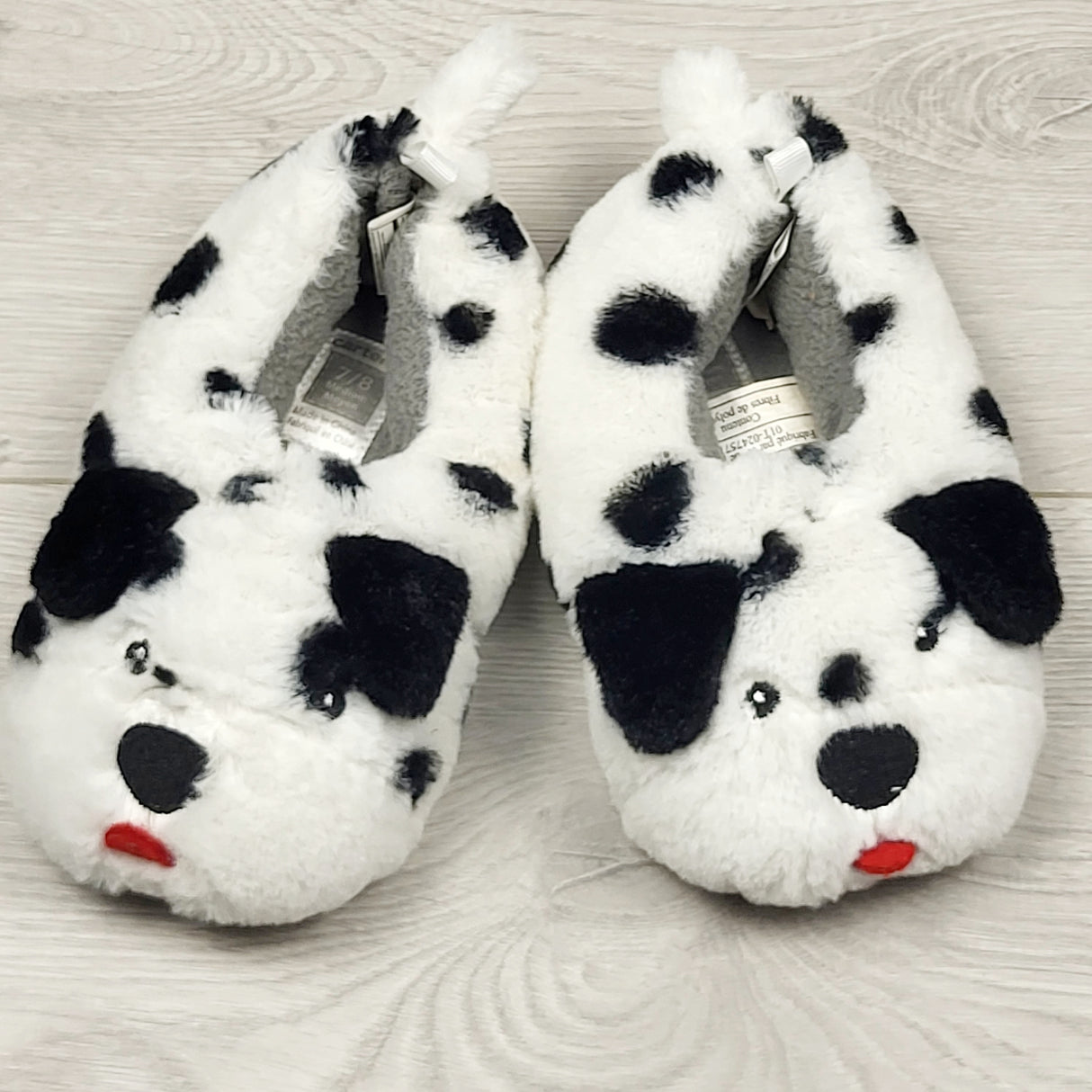 LUGE2 - Carters Dalamatian slippers. Size 7/8