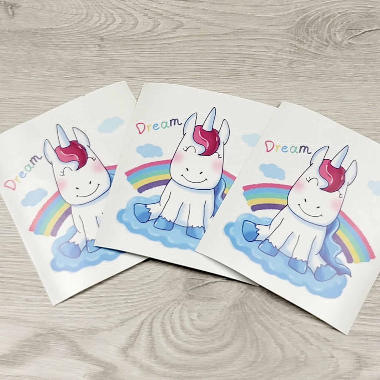 LUGE2 - Vinyl unicorn stickers. Price is per piece