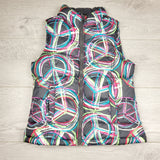 LUGE2 - Old Navy grey patterned fleece lined puffer vest. Size 8