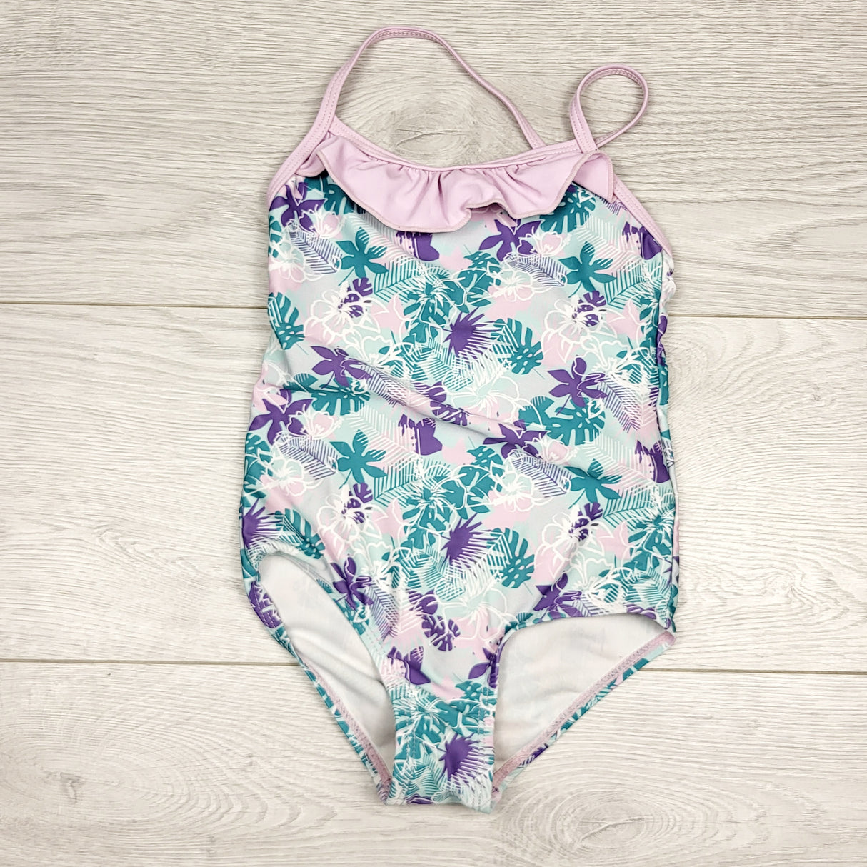 NKLB11 - Mountain Warehouse floral print one piece swimsuit. Size 3/4T