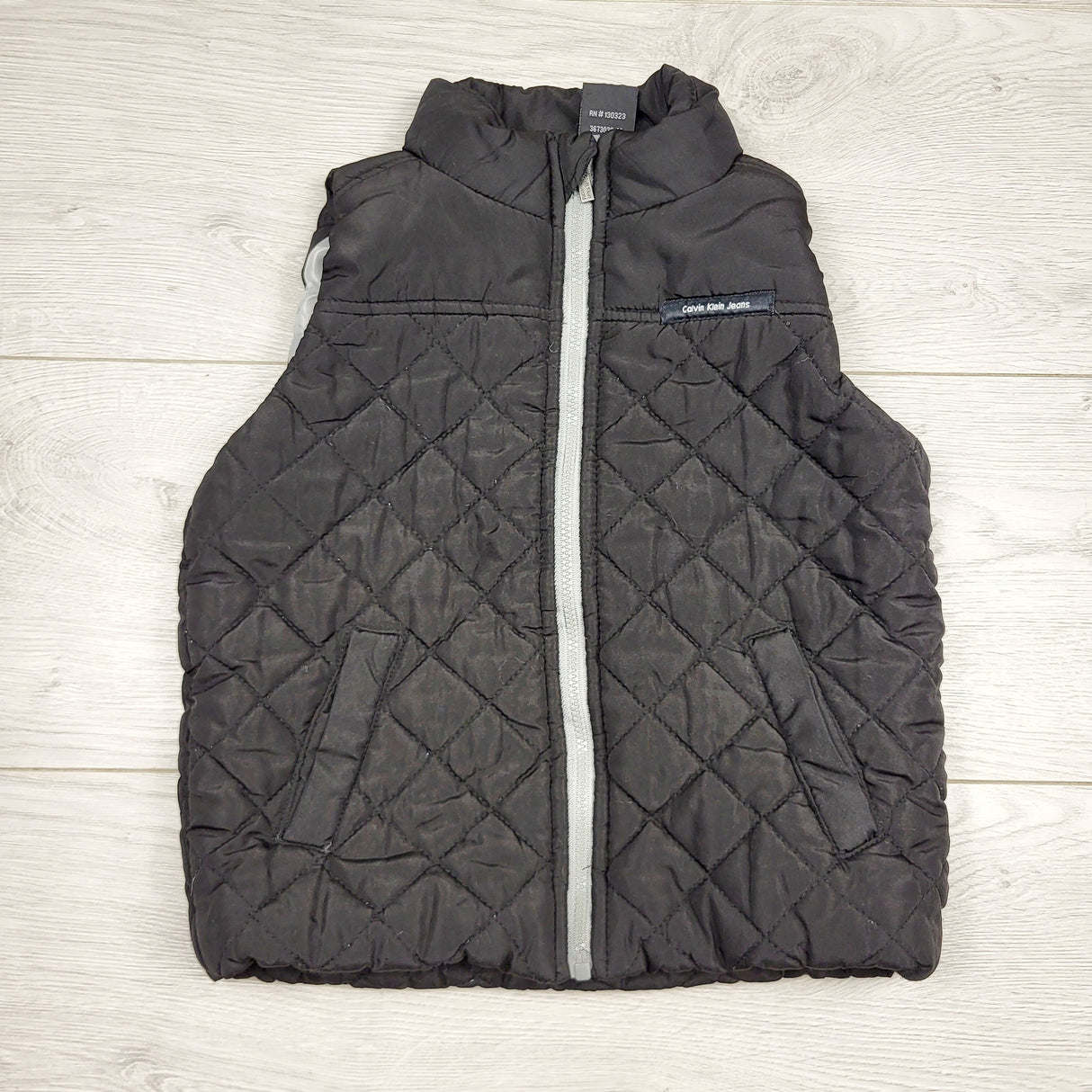 RGRN1 - Calvin Klein black quilted vest. Size 24 months