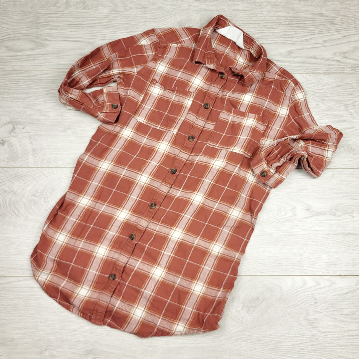 RGRN1 - H and M plaid button down dress. Size 4/5T