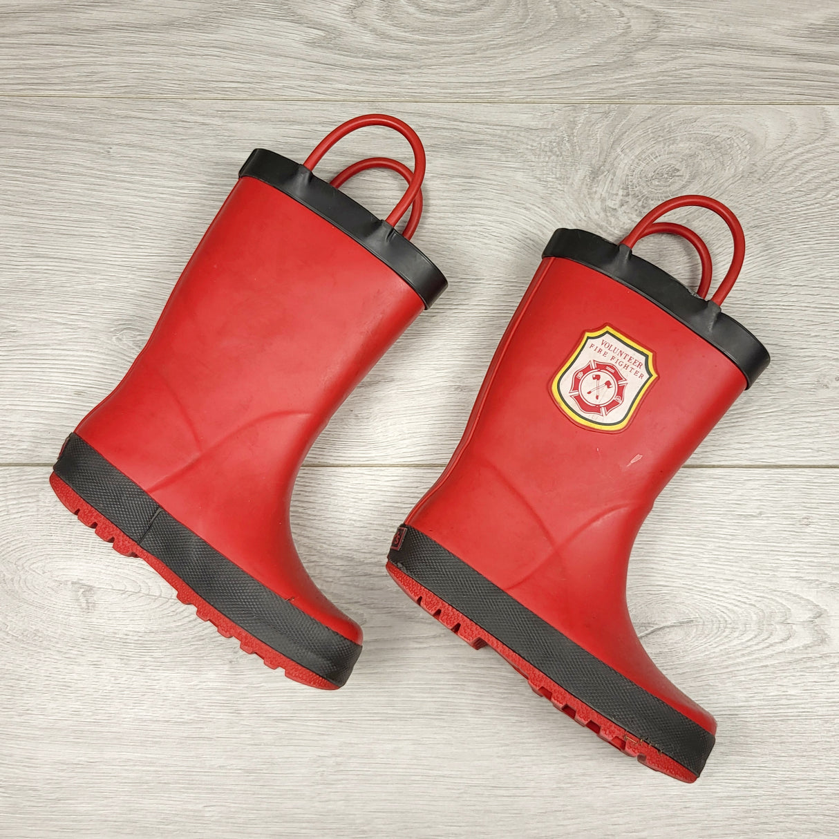 SMRSH2 - Carters red firefighter rain boots. Size 7