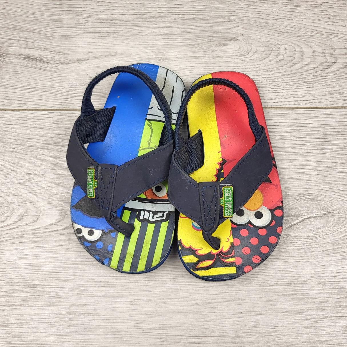 SMRSH2 - Sesame Street flip flop sandals. Size 5