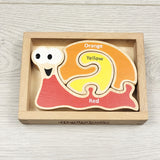 RGRN2 - Begin Again mini 2-sided wooden snail puzzle