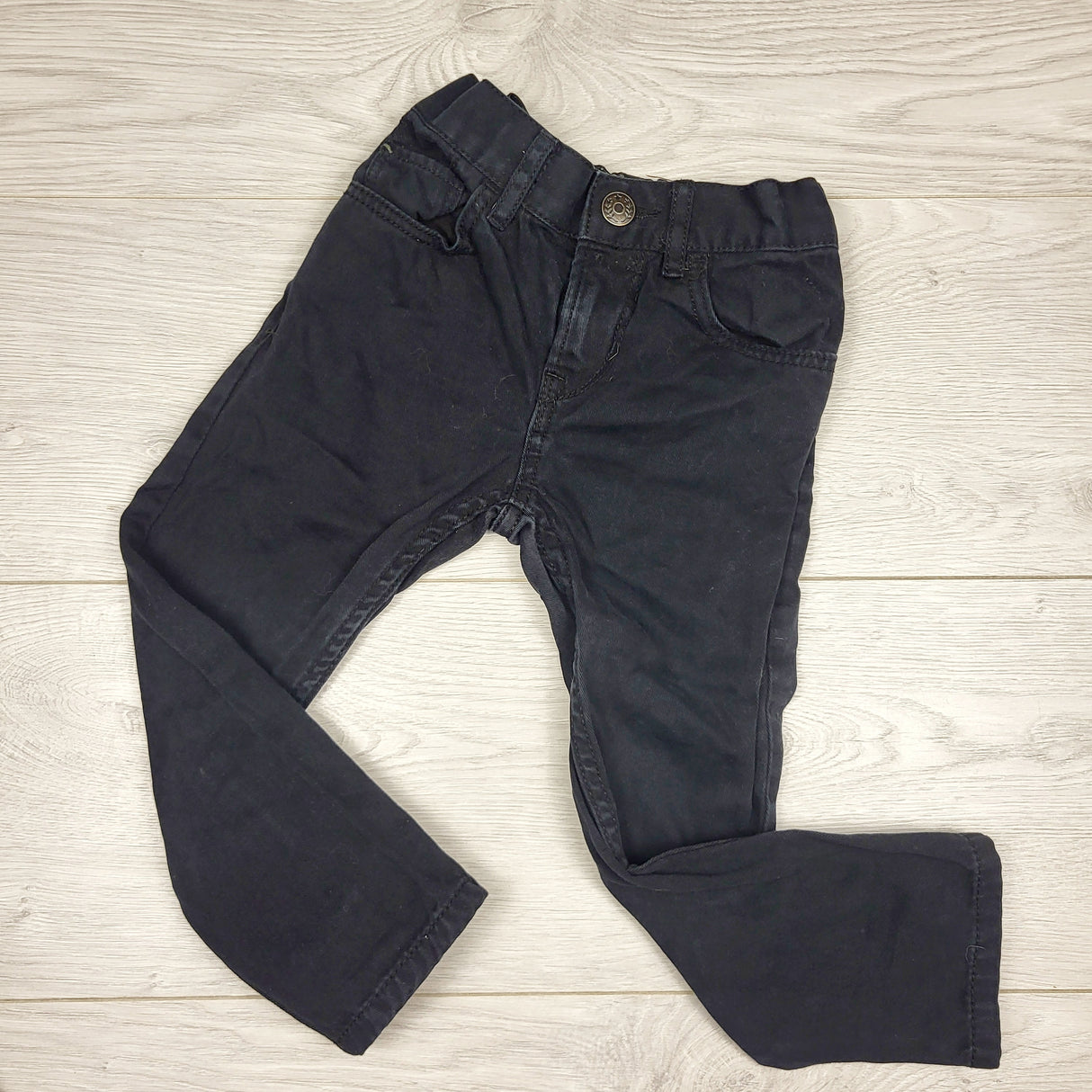 RGRN22 - H and M black twill pants. Size 18-24 months