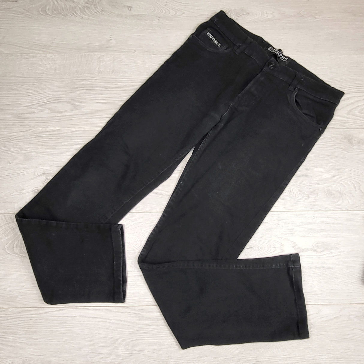 AWLS1 - Zoo York black stretch denim pants. Size 13/14