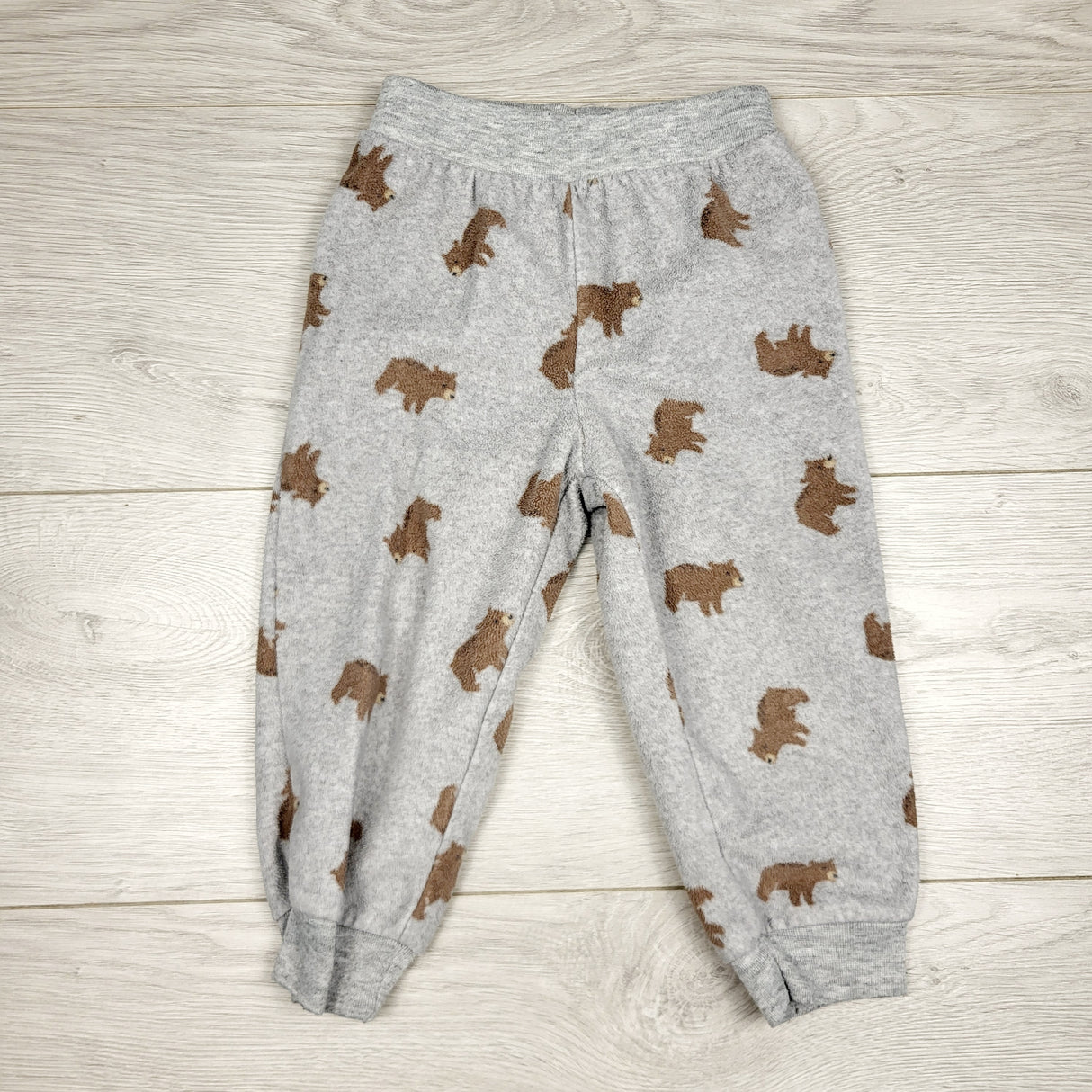 SMRSH33 - Simple Joys grey fleece pants with bears. Size 18 months