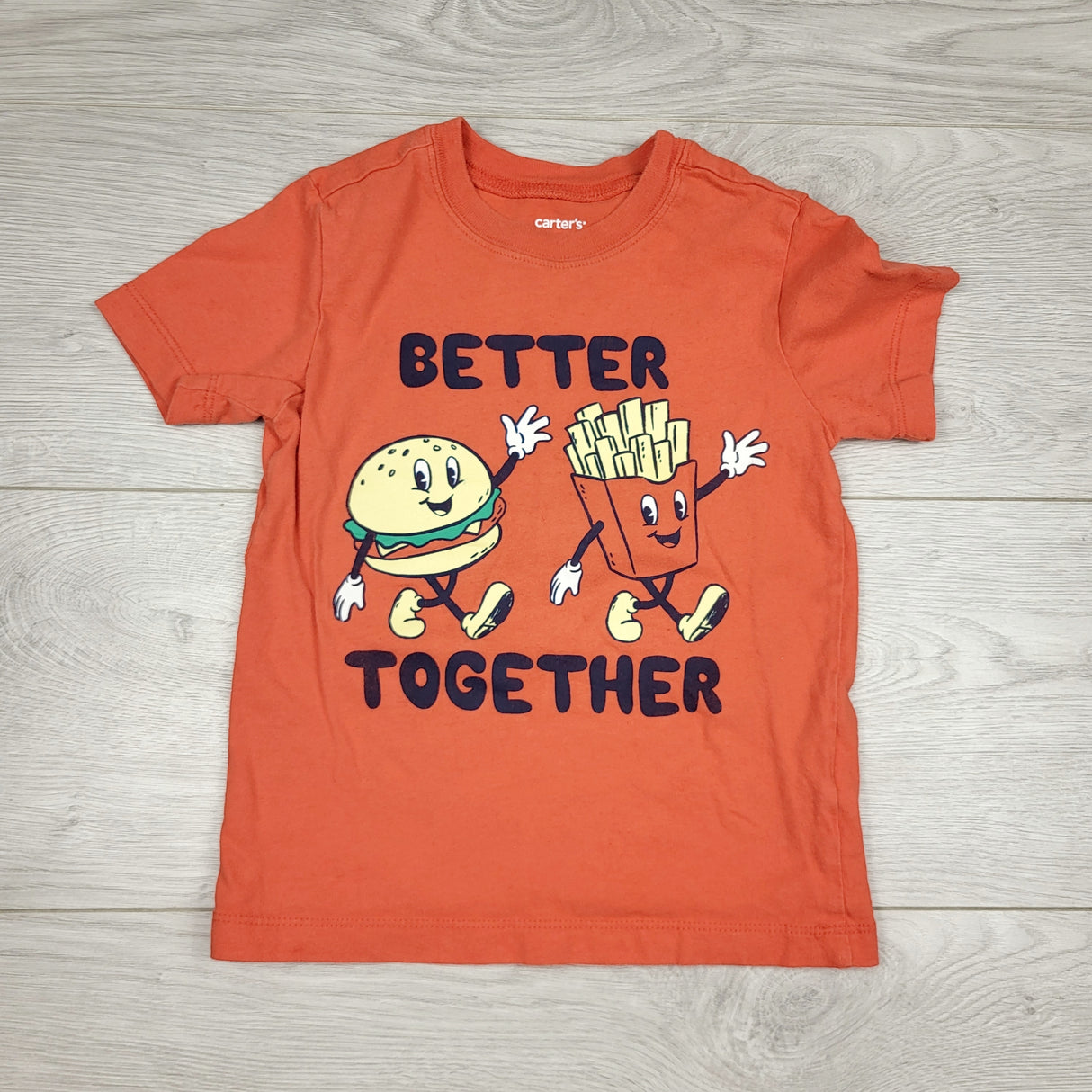 APPL1 - Carters orange "Better Together" t-shirt. Size 2T