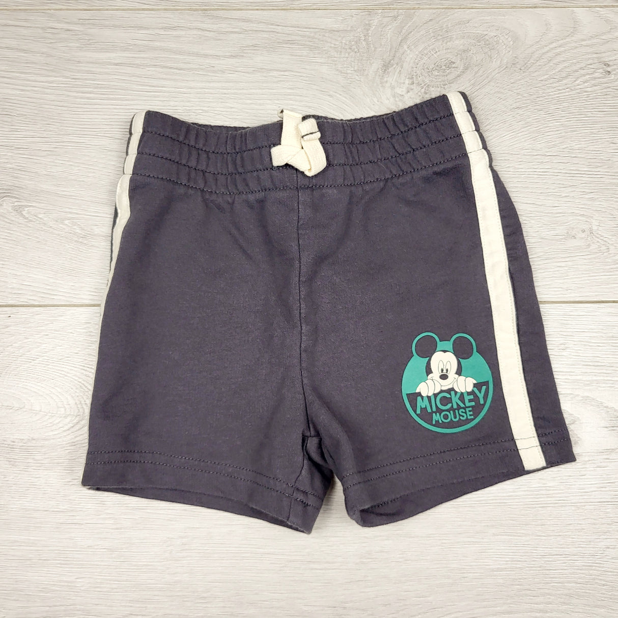 CHLV1 - Joe x Disney grey cotton Mickey Mouse shorts. Size 12-18 months