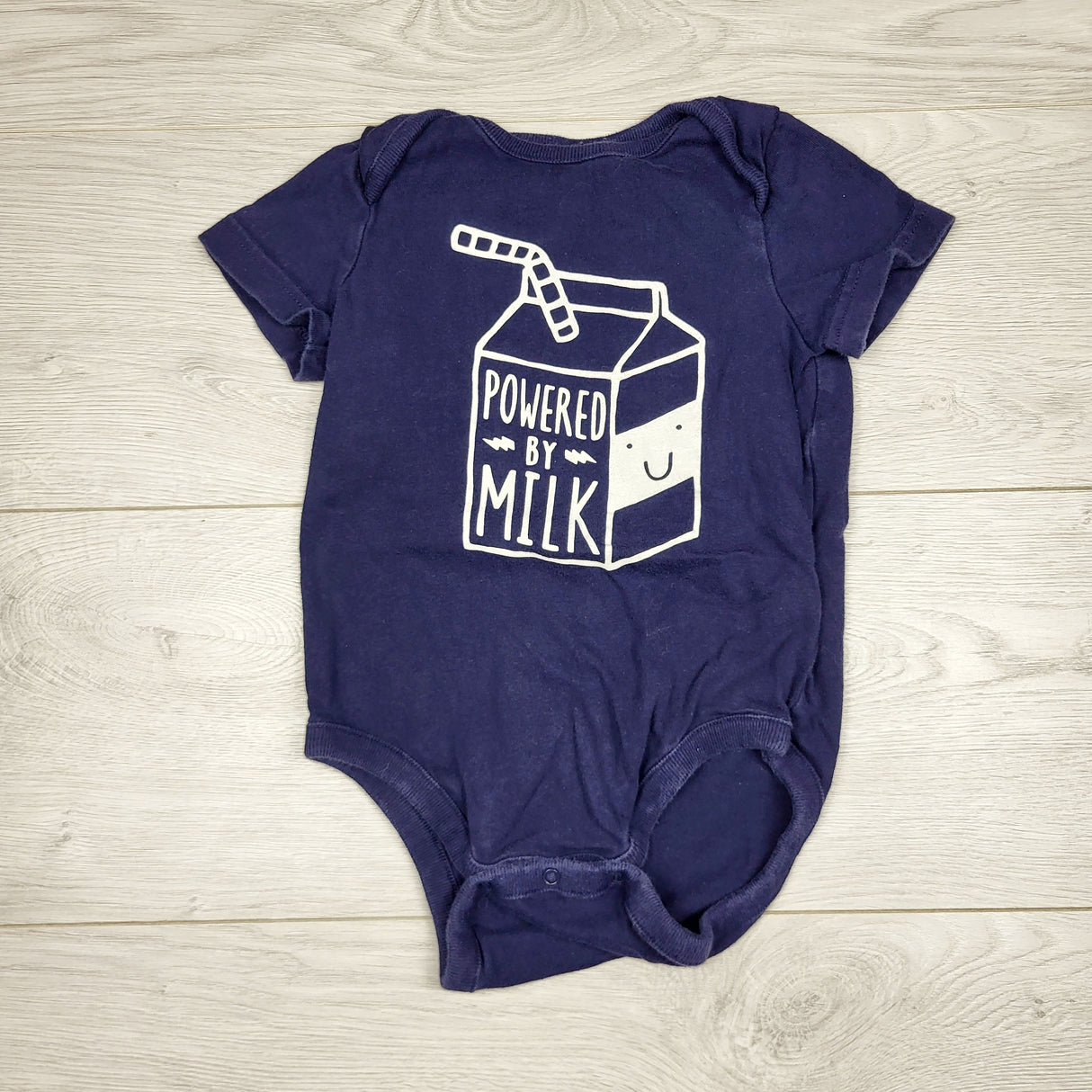 CHLV1 - Gap navy "Powered by Milk" bodysuit. Size 18-24 months