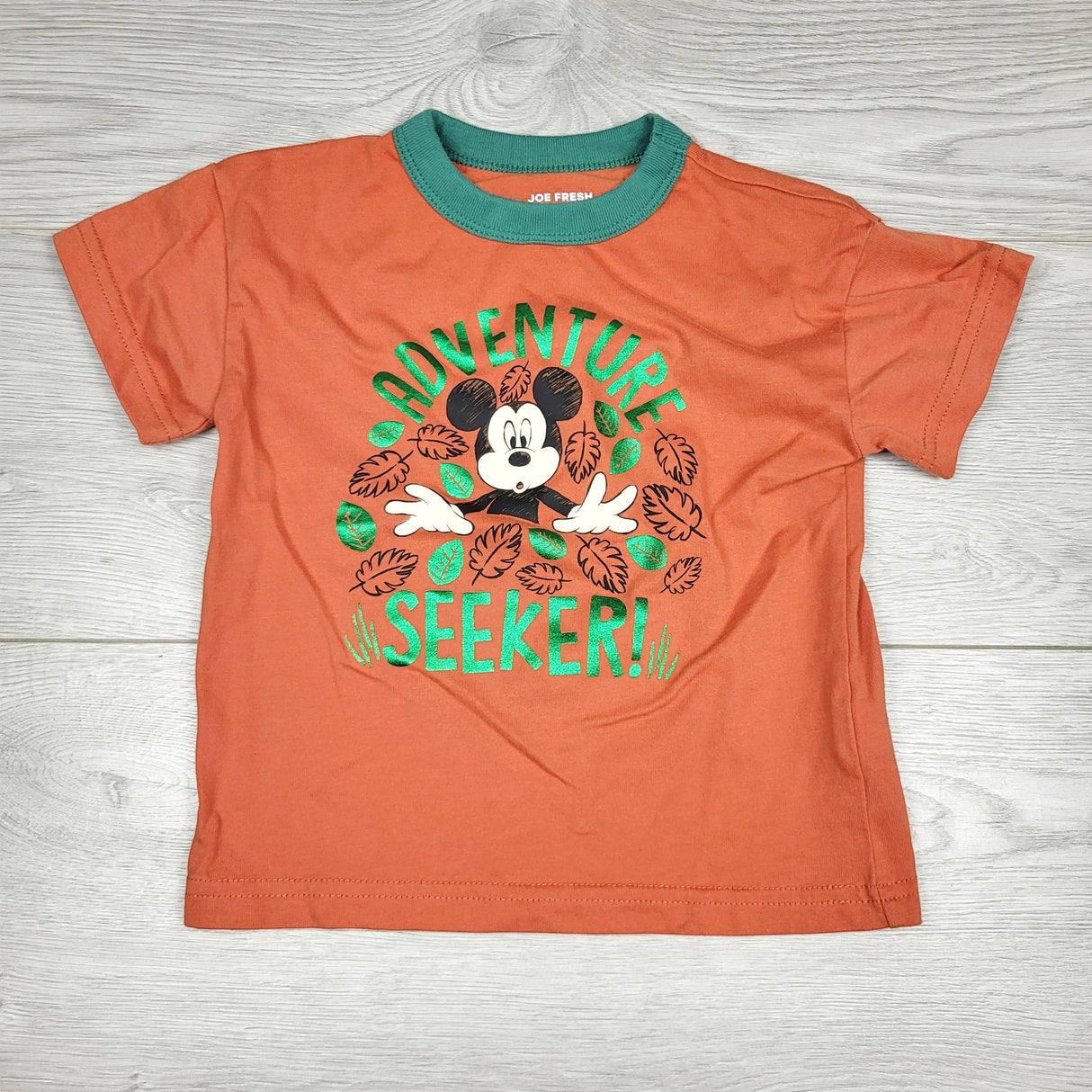 CHLV1 - Joe x Disney orange Mickey Mouse t-shirt. Size 2T