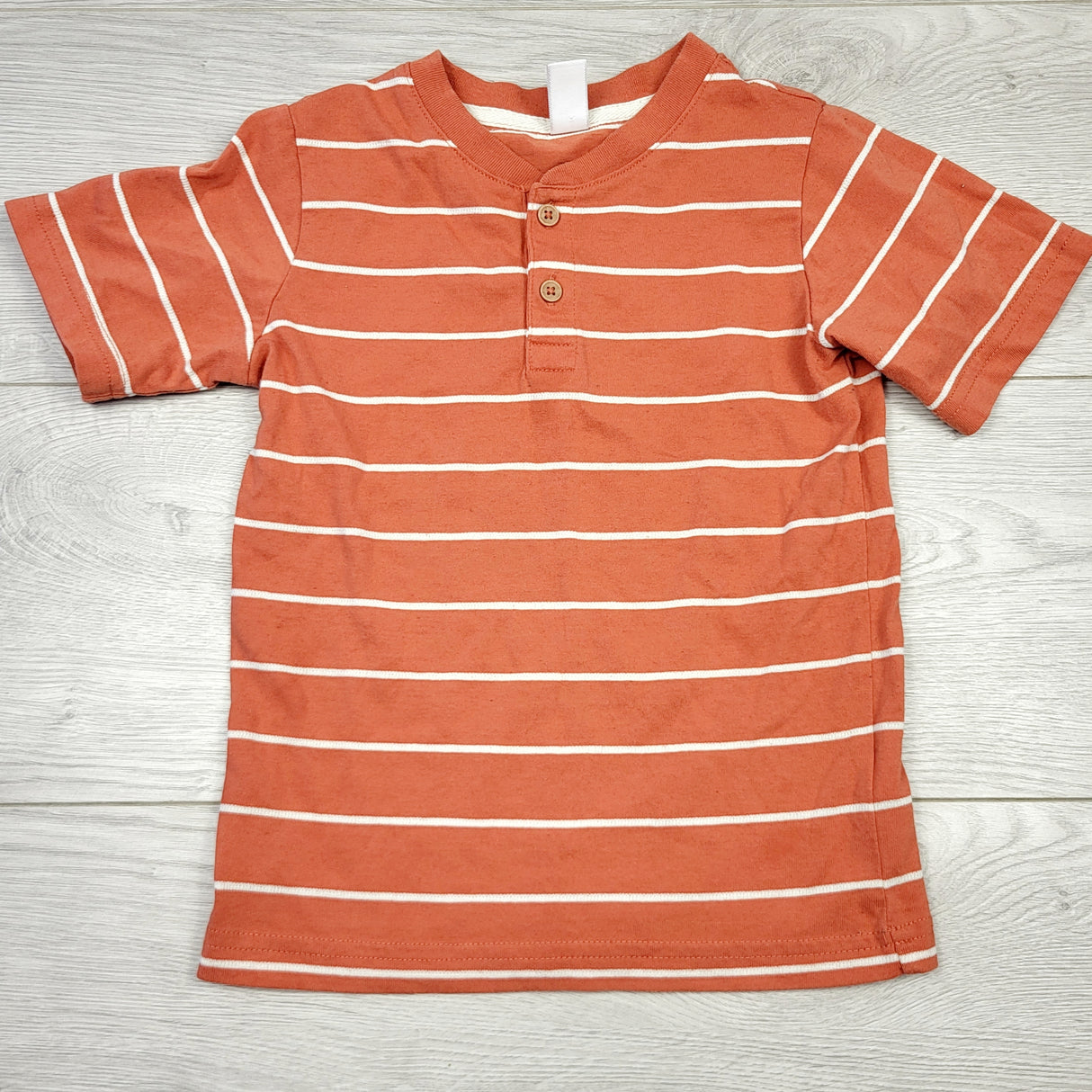 TDVS1 - Joe orange striped t-shirt. Size 4T