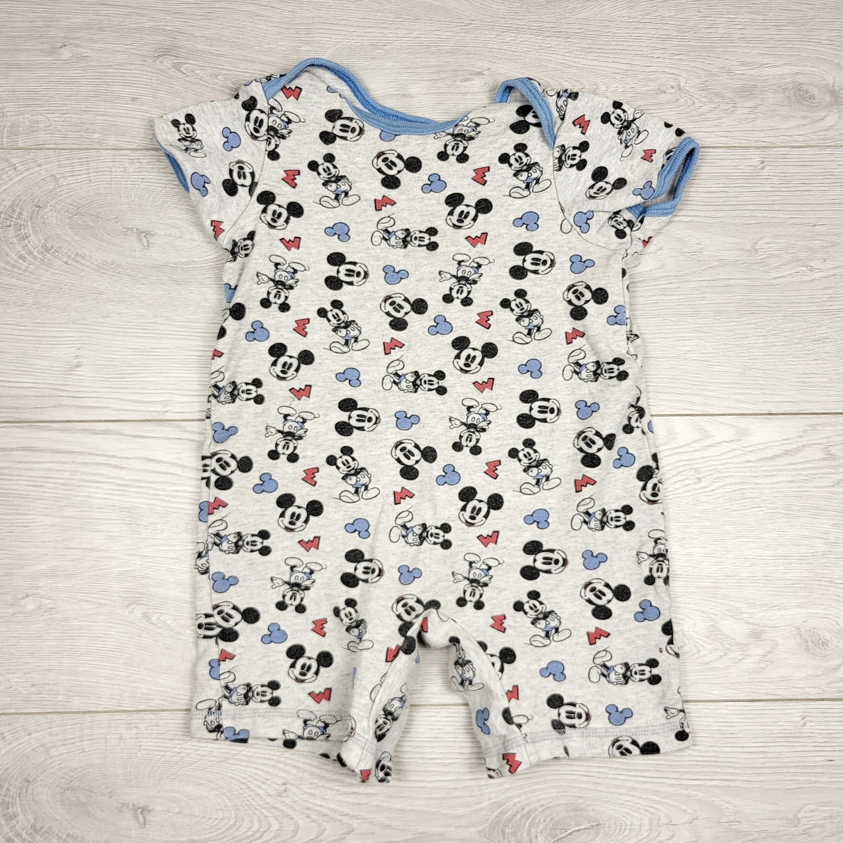 KARE2 - Disney Baby grey cotton Mickey Mouse romper. Size 24 months