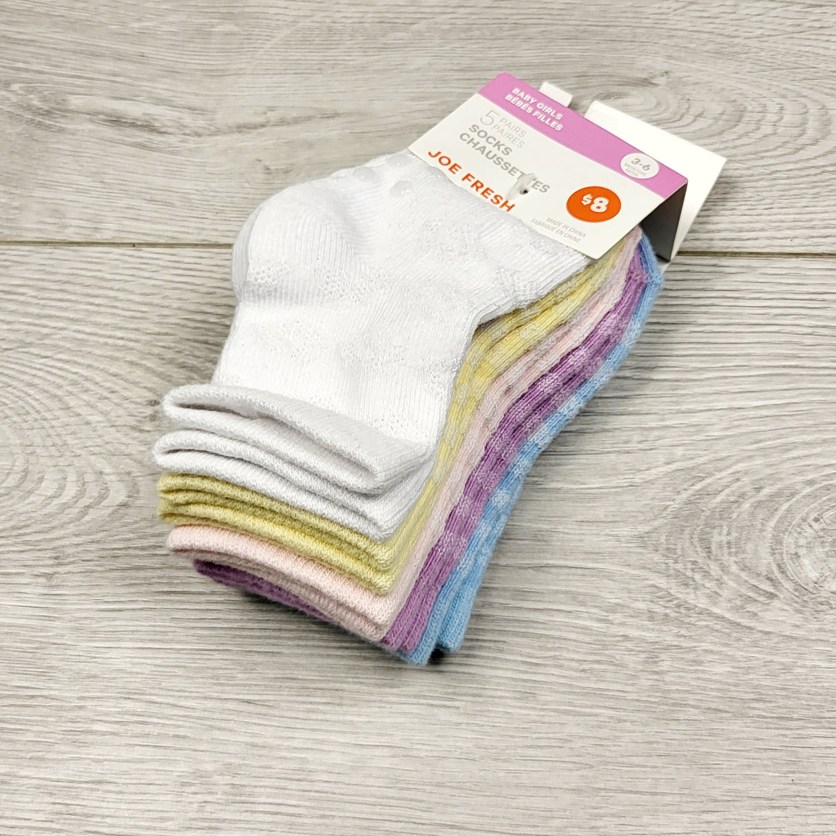 MSND1 - NEW - Joe Fresh socks (5 pairs). Size 3-6 months