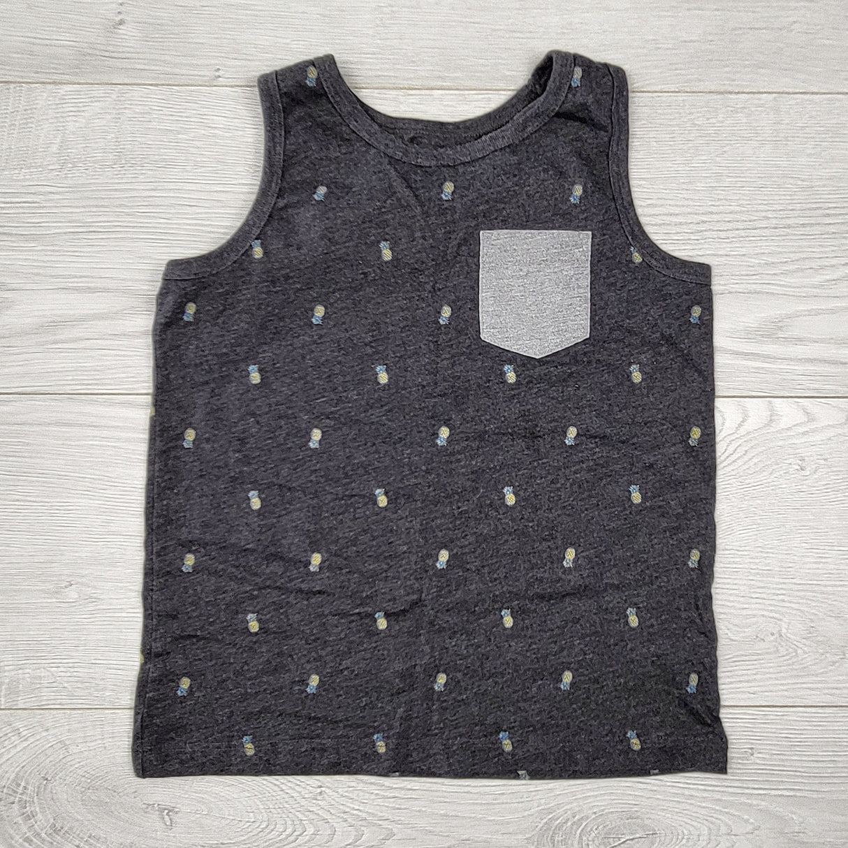 KHW1 - Oshkosh grey tank top with pineapples. Size 6