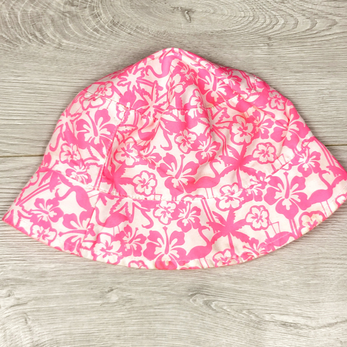 RZA2 - Joe pink floral patterned bucket hat. Size 2/3T