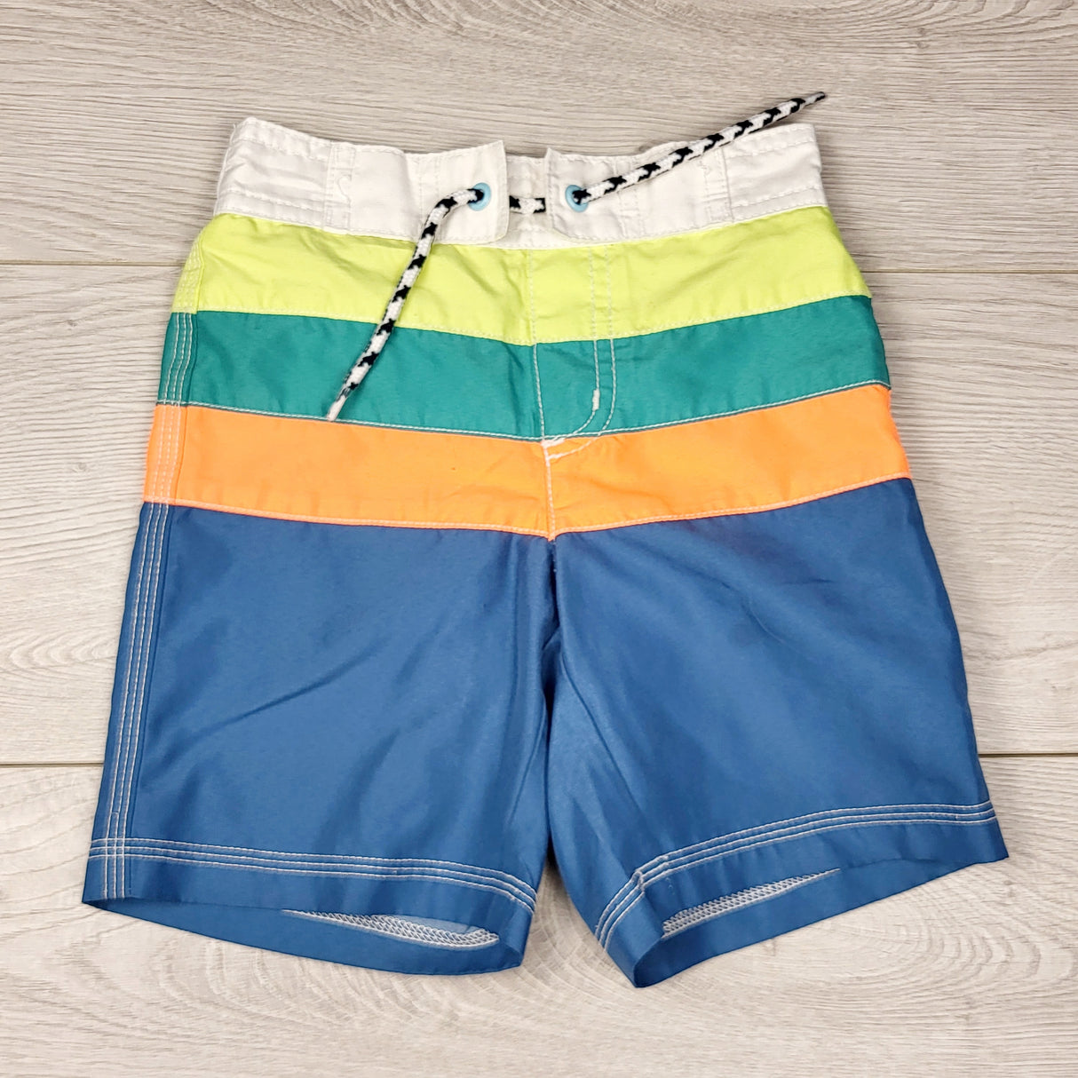 NTLL1 - Gymboree multi-striped mesh lined swim shorts. Size 2T