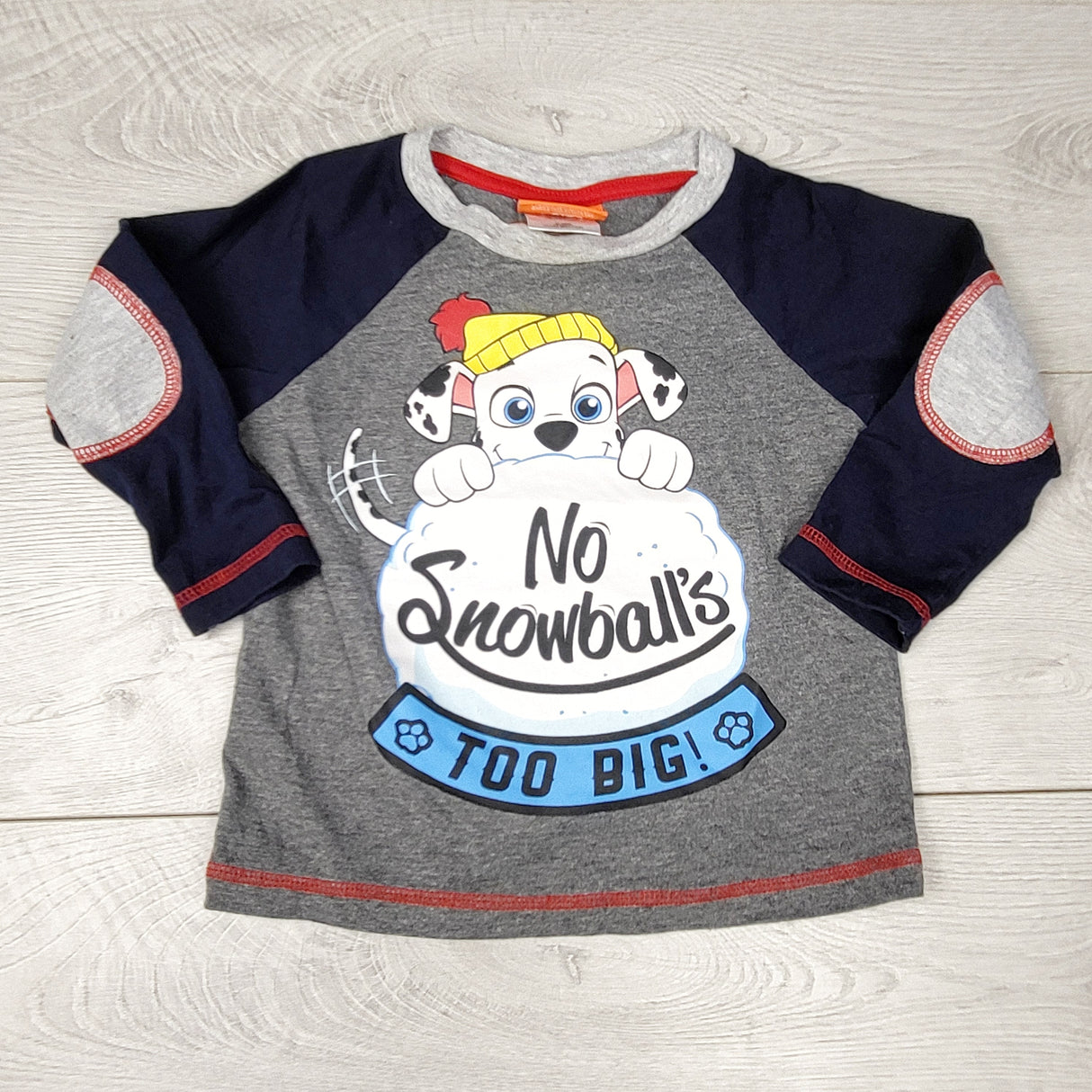 NTLL1 - Paw Patrol "No Snowballs Too Big" long sleeved top. Size 2T