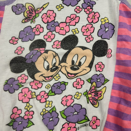 DMKY2 - Vintage 1985 Disney Babies Mickey and Minnie cotton bubble romper. Sizes like 0-3 months