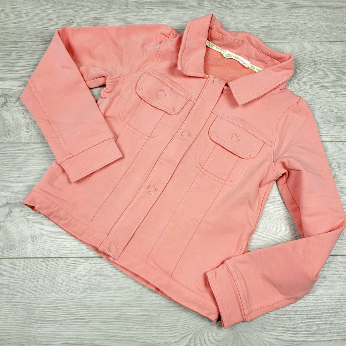 MGRE2 - Peekaboo Beans coral collared jacket. Size 7 🍁