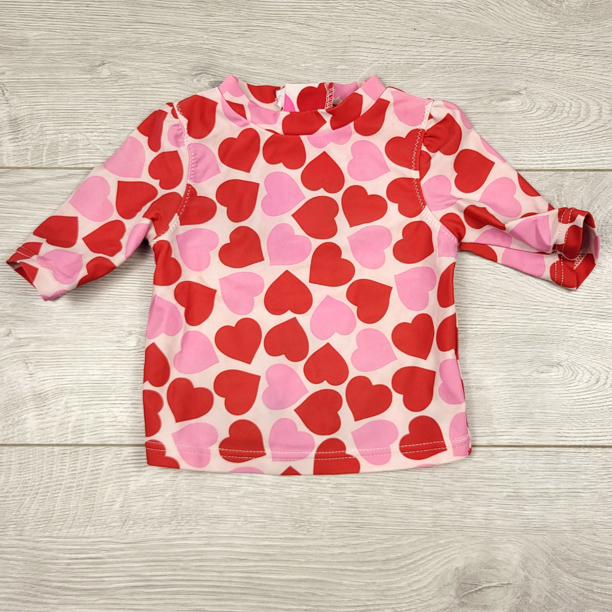 EHRS1 - Joe rash guard with hearts. Size 3-6 months