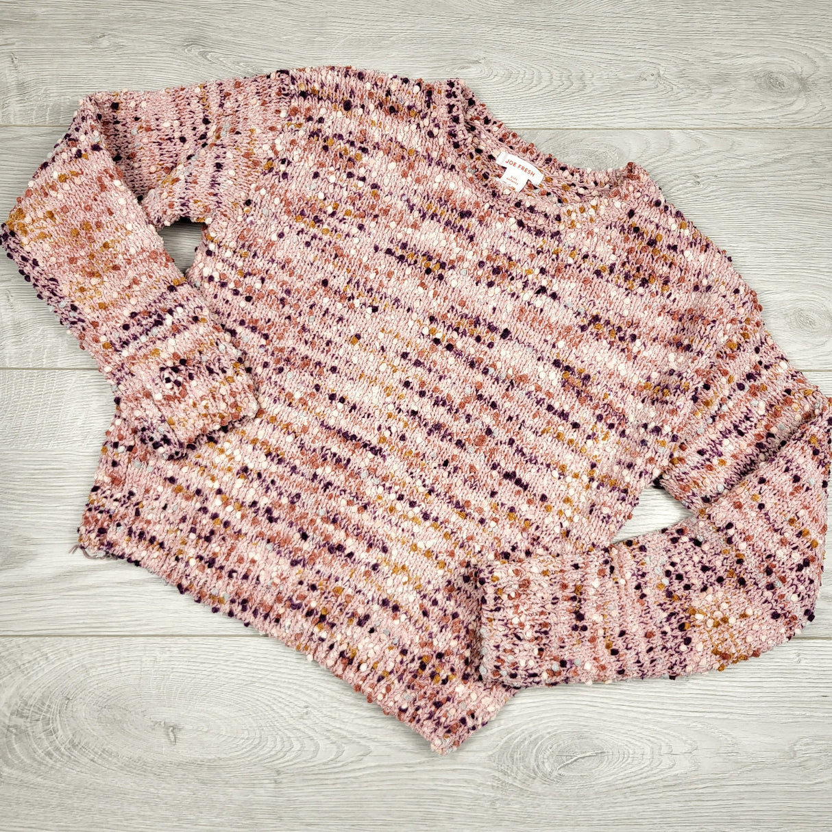 KTBL1 - Joe pink textured sweater. Size 7/8