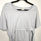 JGIB21 - Boob grey and white striped nursing dress. Size XXL