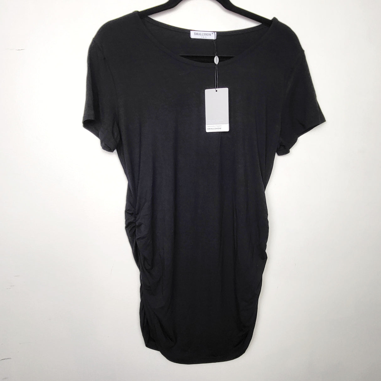 JGIB21 - NEW - Small Show blackrayon maternity top. Size large