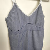 JGIB21 - Momzelle navy striped nursing tank top. Size XL