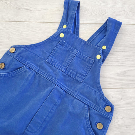 HCRW1 - Vintage Banana Split blue denim short style coveralls. Size like 18 months