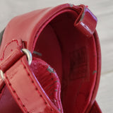 EHRS2 - Joe red patent leather shoes with bows. Size 4