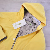 MGRE3 - NEW - Peekaboo Beans yellow fleece lined hooded canvas jacket. Size 10 🍁